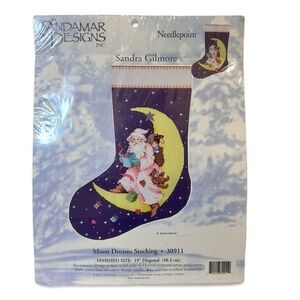 Candamar Designs Moon Dreams Needlepoint Kids Stocking
